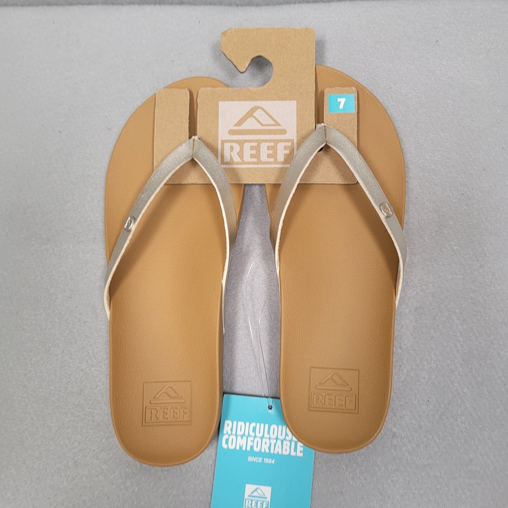 Reef Vista Ivy Sandal Golden Hour Metallic Gold Flip Flop CJ9160 Womens Size 7
